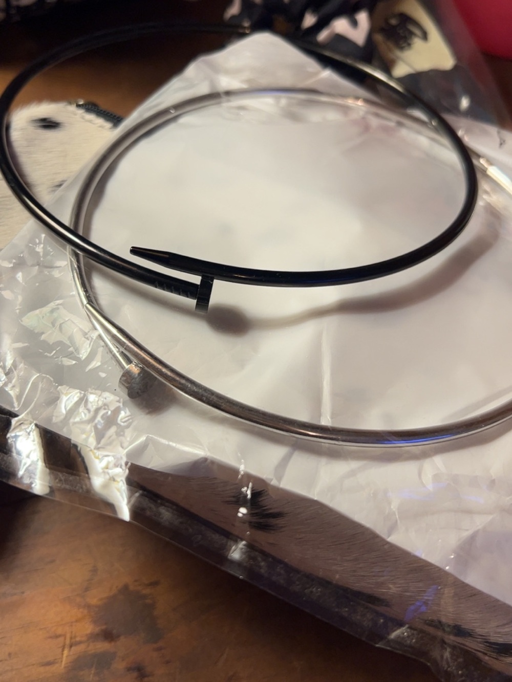 Minimalist Black choker silver choker INSPIRED CARTI